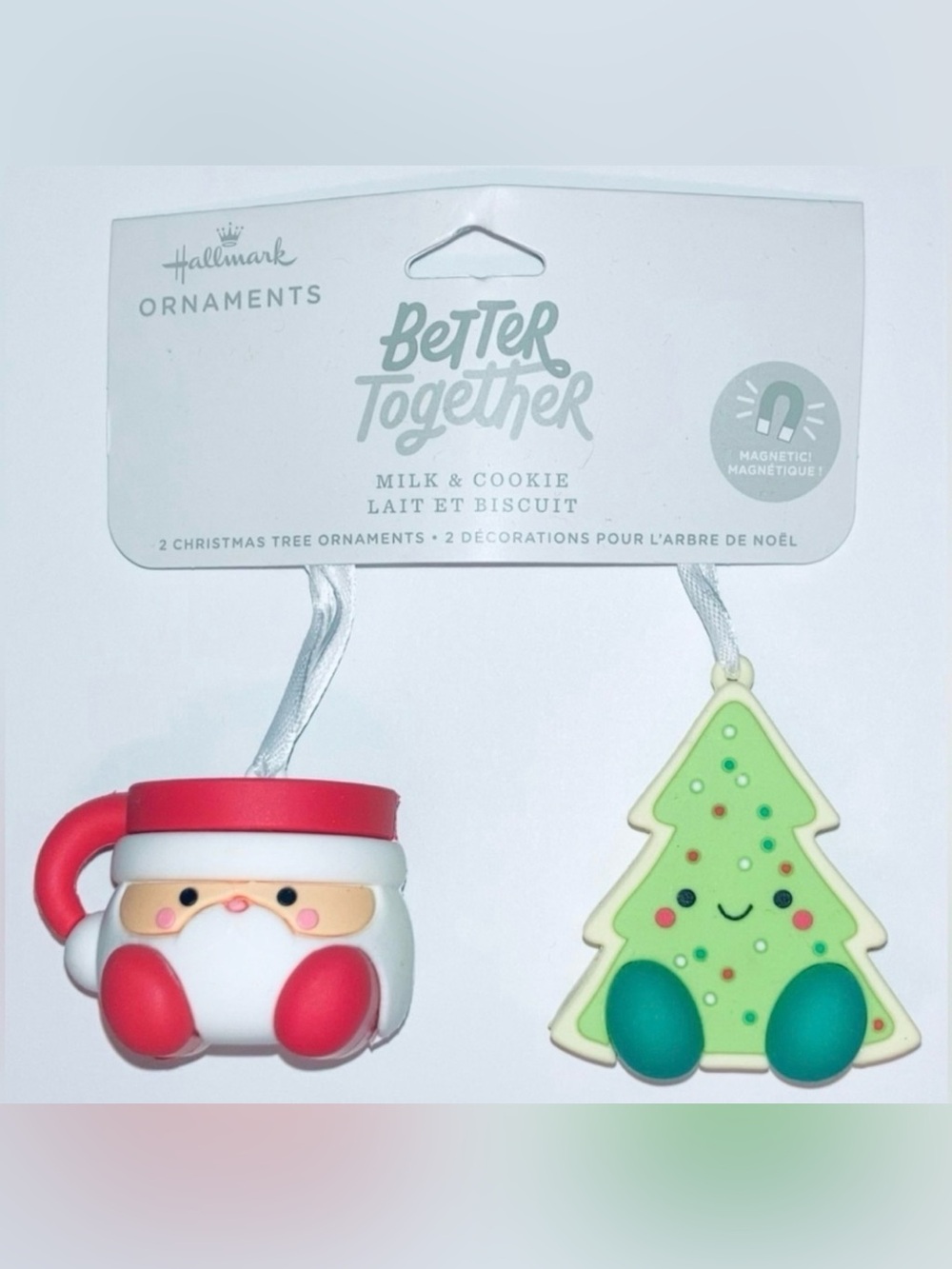 Hallmark Better Together Magnetic Milk & Cookie Ornaments NWT